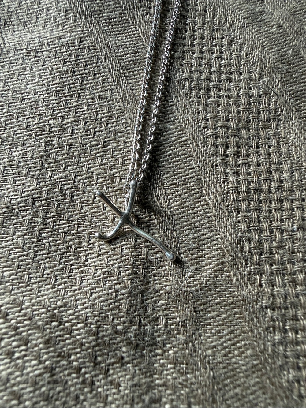 Sterling Silver “X” monogram necklace